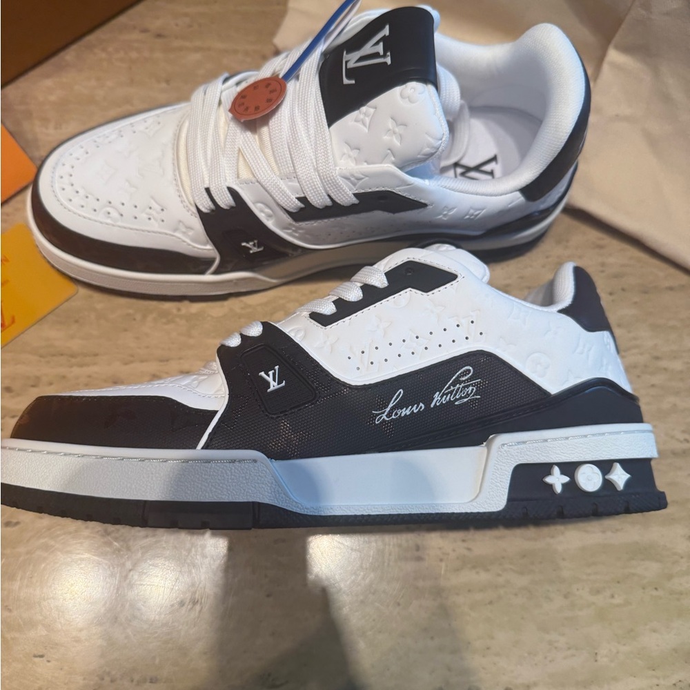Louis Vuitton LV Trainer #54 Men's Black and White Sneakers